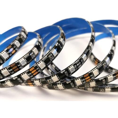 2811 Pixels Programmable Individual Addressable LED Strip light WS2811 5050 RGB 12V 30 48 60 LEDs Black White PCB LED Tape lamp