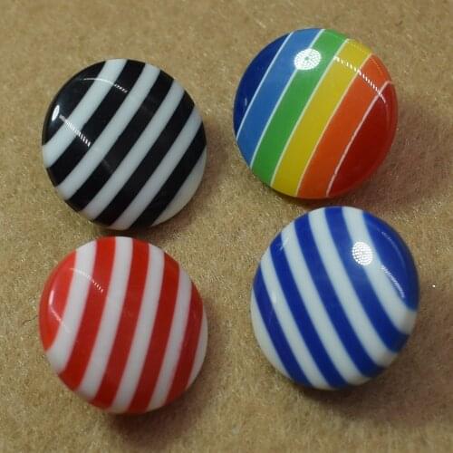 10PCS Black and White Stripes Buttons 15/18/20MM Resin Button with Shank Sewing Button Scrapbooking Garment DIY Apparel