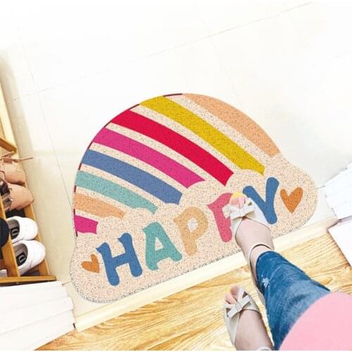 PVC Entrance Doormat Vivid Rainbow Printed Non Slip Hallway Mats Waterproof Bathroom Carpet Rugs Outdoor Welcome Door Floor Mat