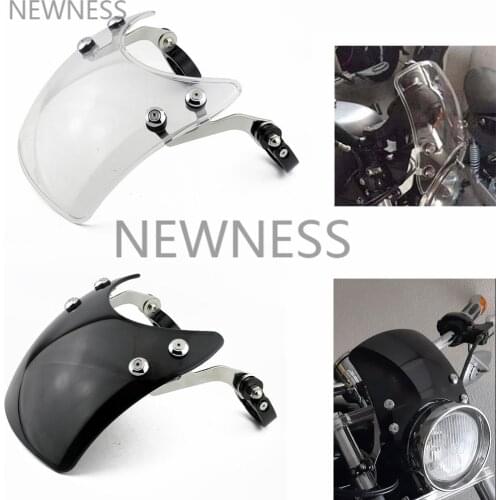 39mm-41mm Motorcycle Windshield Adjustable Wind Deflector Windscreen For Harley Sportster 883 1200 Roadster XL1200R Custom XL883