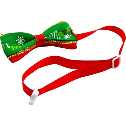 Christmas Holiday Pet Cat Dog Collar Bow Tie Adjustable Neck Strap Cat Dog Grooming Accessories Pet Product Supplies Trusted