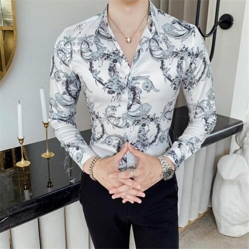 Classic style patchwork shirt for male cotton fabric long sleeve slim fit causal mens shirts