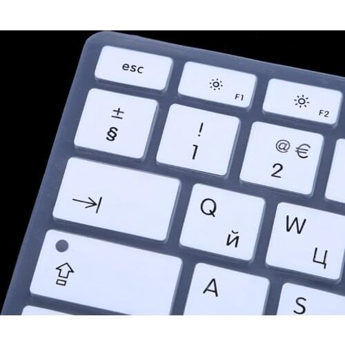 EU/US Version Russian Keyboard Silicone Skin Cover For Apple Macbook Air Pro 13 15