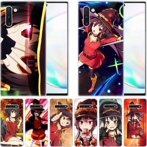 Anime Konosuba Megumin Silicone Case for Samsung Galaxy Note 10 Pro 9 8 5 M30S M40 S10E S10 5G S9 S8 Plus S7 S6 Edge S5 Cover