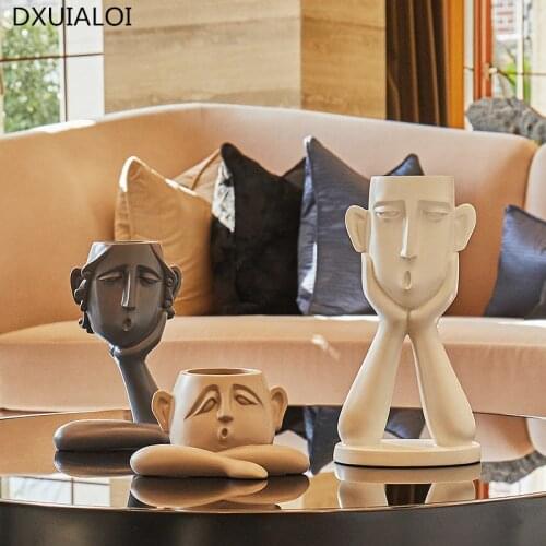 Modern Minimalist Abstract Figure Decoration Personality Creative Nordic Style To House Decorations Vase Flower Storage Box Gift