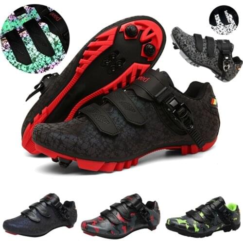 MTB Luminous Cycling Shoes Outdoor Mountain Bike Sneakers Men Professional Self-Locking Bicycle SPD Shoes Sports Shoes Unisex