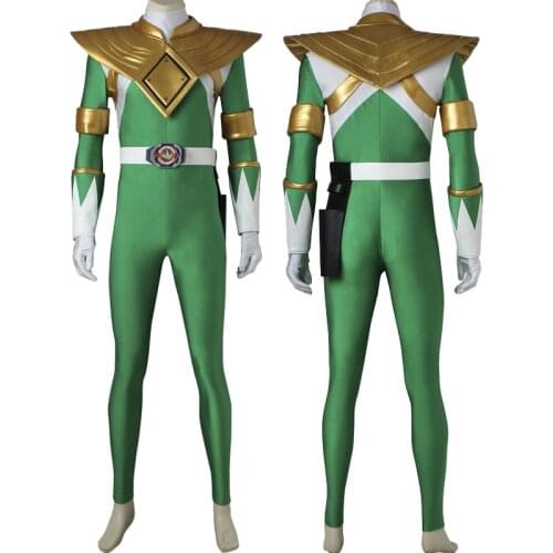 Adult Ranger Superhero Cosplay Costume Green Ranger Burai Battle Clothes Halloween Party Outfit Full Props With Boots