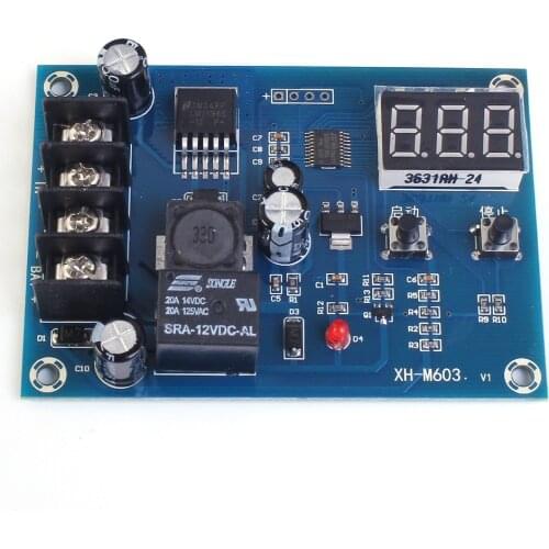 XH-M603 Charging Control Module Digital LED Display Storage 12-24V Lithium Battery Charger Control Switch Protection Board