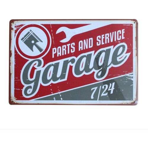 Parts And Service Garage Wall Decor 7/24 Metal Tin Signs For Pub Bar Shop Vintage Retro Home Deocr Wall Art Poster YN162
