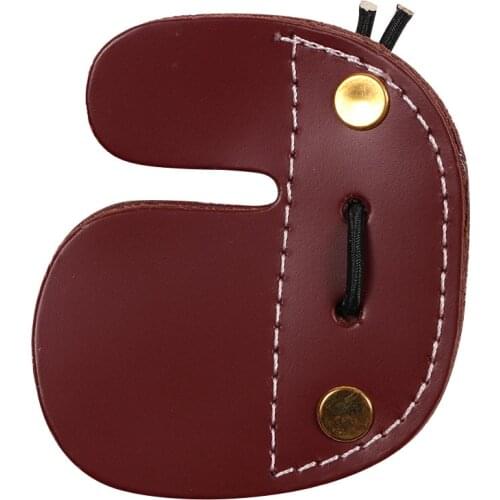 Cow Leather Archery Finger Guard Protection Pad Glove Tab Bow Hand Guard Arrow Training Shooting Hunting Accessories