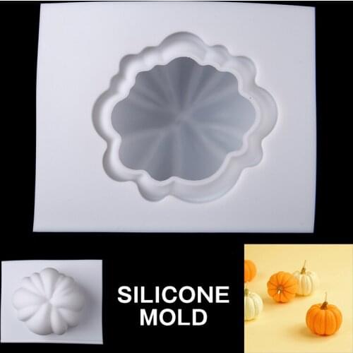 1pc 3D DIY Handmade Candle Making Silicone Mold Pumpkin Candle Mould Home Decor Ornament Making DIY Art Soap Molds