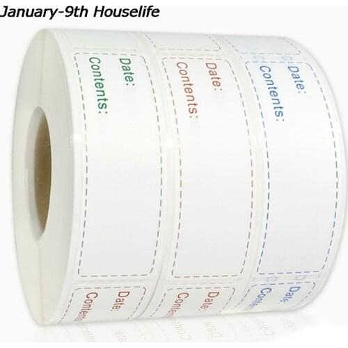 150pcs/roll Kitchen Sticker Refrigerator Freezer Food Storage Date Content Label