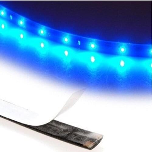2015 Hot 4 Pcs 30cm Car Truck Flexible Waterproof LED Light Strip Blue