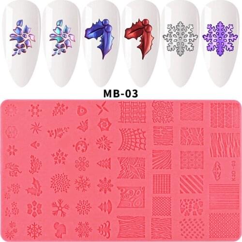 2021 Hot New 3D Relief Sculpture Stamping Stencils Nail Art Template Soft Silicone Nail Carving Mold DIY Manicure Accessories