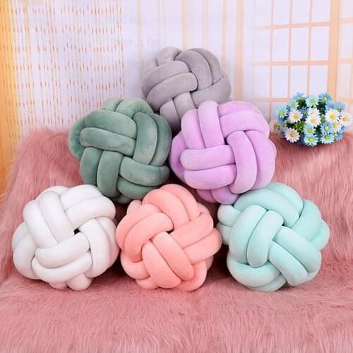 3D Denmark Knotted ball Handmade pillow sofa Cushion Seat Pads creative simple Cross Flowers Pillow Ins pillow Home Decor