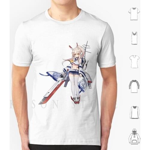 Ayanami T Shirt Diy Big Size Cotton Ayanami Azur Lane Ship Waifu Sword Anime