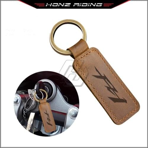 For Yamaha FZ1N FZ1S FZ1 Fazer GT Motorcycle Keychain Cowhide Key Ring