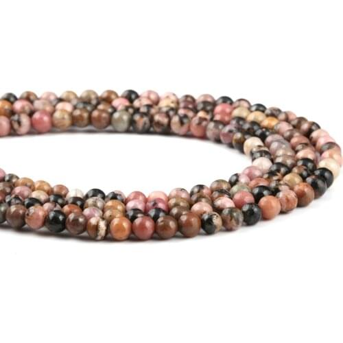 Natural Semi Precious Stone Beads Circular Black line Stone Making Necklaces Bracelets And Earrings For DIY 4/6/8/10/12mm