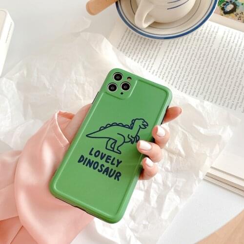 Dinosaur Cartoon Print Soft TPU Fundas Phone Case For iPhone 11 Pro Max XS Max XR X 5 5S SE 6 6S 7 8 Plus Case Back Cover Coques
