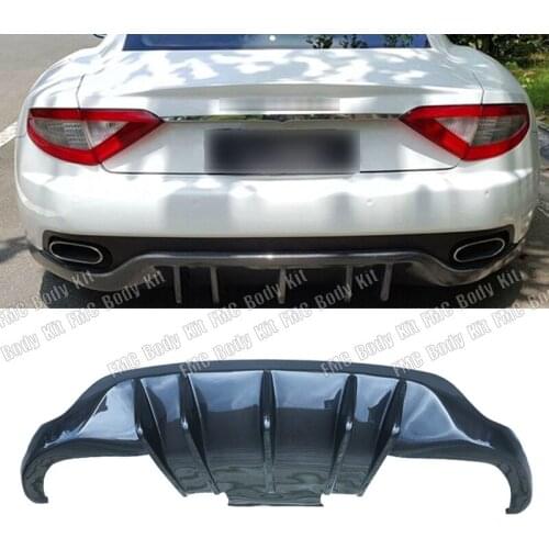 Carbon Fiber Material Rear Bumper Lip Shovel Diffuser For Maserati GT GTS Car Body Kit 20008-2013