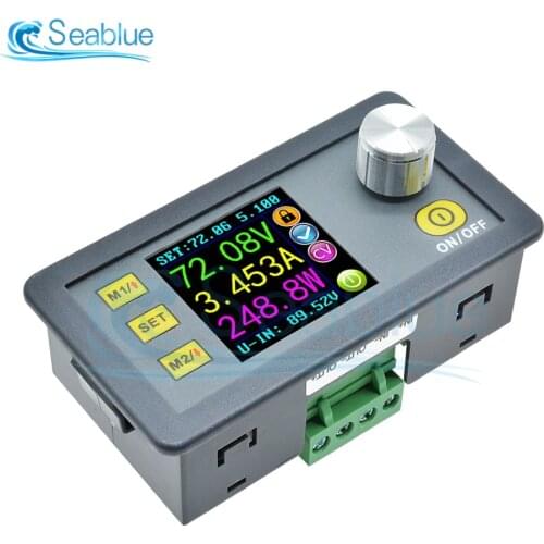 DP50V5A 50V 5A Constant Voltage Current Step-down Programmable Power Supply Module Buck Voltage Converter Color LCD Voltmeter