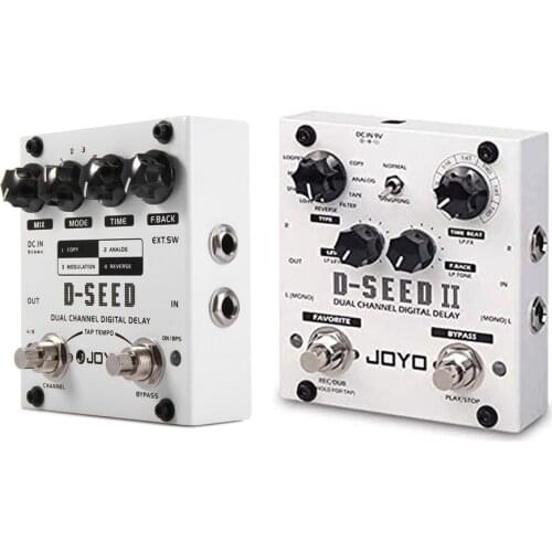 JOYO D-SEED-II Delay and Looper Dual Channel Digital Delay Guitar Floor Multi Effects Pedal For Guitar Bass Accessories