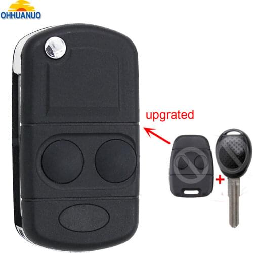 2 Button Modified Folding Remote Key Shell For Land Rover Defender Discovery Freelander Rover 100 200 25 400 45 MG TF ZR ZS