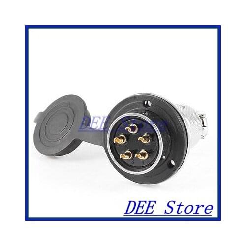 Flange Fixing Waterproof GX30-5 5Pin 30mm Eletrical Deck Aviation Plug