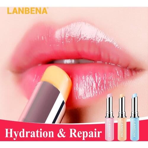 LANBENA Color-Changing Rose Hyaluronic Acid Lipstick Deep Nourishing Moisturizing Relieve Dryness Repair Damaged Lip Skin 1.8g