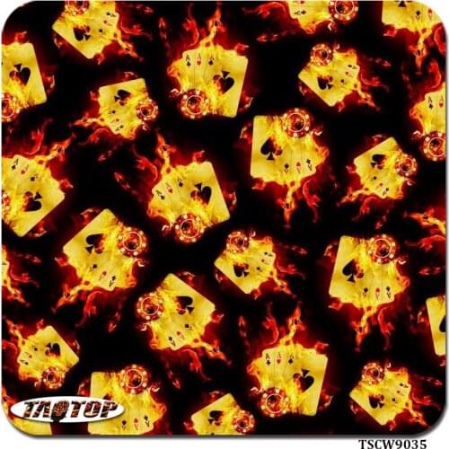 ITAATOP TSCW9035 0.5m*2m pva water transfer printing film pattern hydrographics film poker design