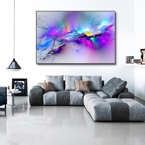 Dazzle colour Sky Art Canvas Print Painting Abstract Dream Colorful Wall Picture Morden Living Room Home Decoration Poster