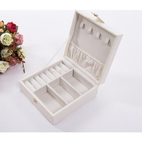 Leather Jewelry Box Storage Organizer Necklace Bracelet Earring Case Holder Gift Portable Travel Jewelry Ornaments Organizer