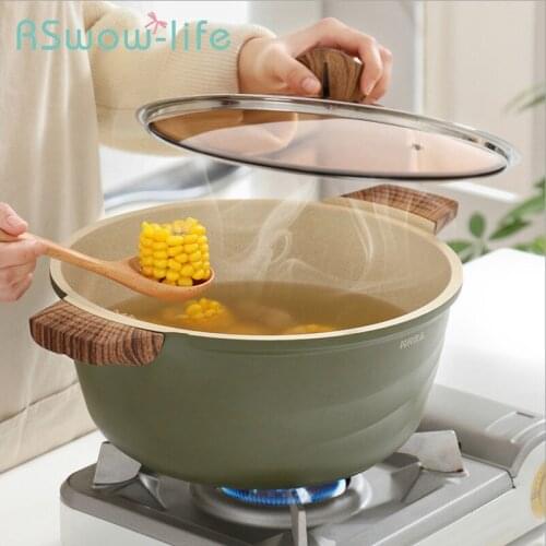 Maifan Stone Soup Pot Multi-function Household Japanese Soup Pot Noodle Pot Gas Induction Cooker Universal For Kitchen Pot