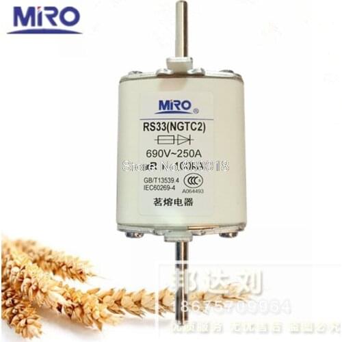 MRO Mingrong RS33 250A NGTC2 690 V/660 V Fast Fuse RS33 AR 250A-5PCS/LOT