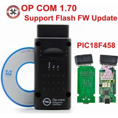 2018 Newest OPCOM V1.70 firmware Best Quality OP-COM For Opel Diagnostic-tool OP COM with Real PIC18f458 can be flash updated