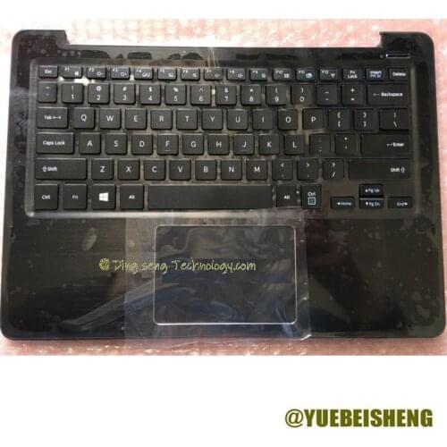 YUEBEISHENG New/Org For Samsung 500R3M NP500R3M Palmrest US keyboard uppper cover case Touchpad,Black