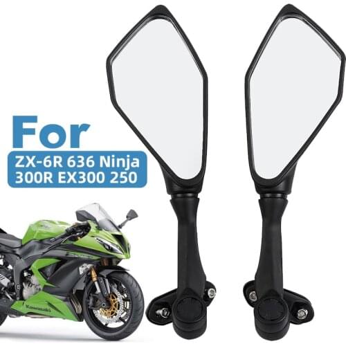 3C Certification Motorcycle Rearview Mirrors For Kawasaki ZX6R 636 13 14 15 16 17 NINJA 300R EX300 EX250 250 13-17