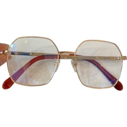 Fashion Square Glasses Frame Men/Women Brand Luxury Metal Optical Glasses Frame Gafas De Hombre