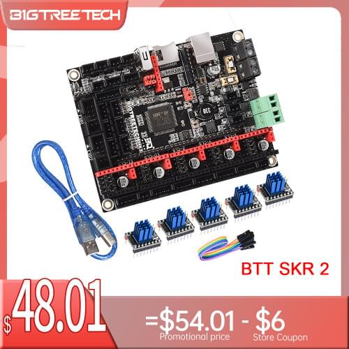 BIGTREETECH BTT SKR 2 Control Board 32bit Upgrade SKR V1.4 Turbo Mainboard And TMC2209 UART TMC5160 3D Printer Parts Ender3 CR10