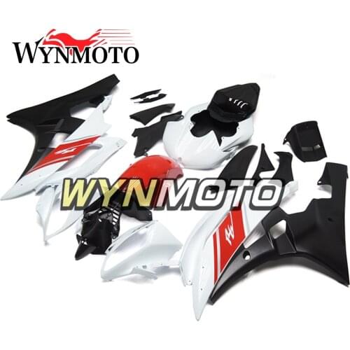 Complete Fairings Kit For Yamaha R6 2006-2007 06 07 Year Injection ABS Plastics Pearl White Red Frames Bodywork Covers Motorbike