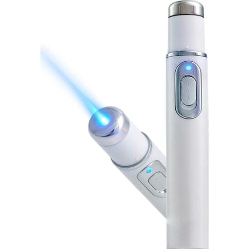 Acne Laser Pen Portable Wrinkle Removal Machine Durable Soft Scar Remover Device Blue Light Therapy Pen Massage Relax KD-7910
