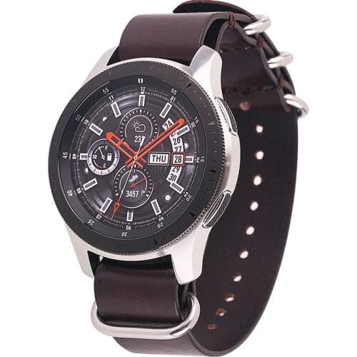 UTHAI Z19 Leather Watchband NATO Watch Band Strap 18mm 20mm 22mm Sliver Ring Buckle Men Women High Quality Watch Accessories