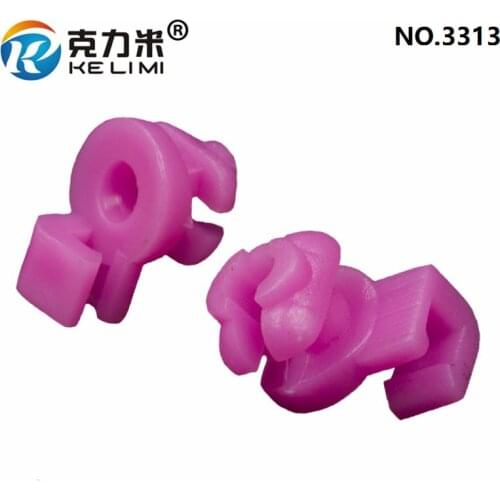 KE LI MI Pink Door Lock Latch Rod 3mm Size Clip Nylon Retainer For Auto Car Vehicle