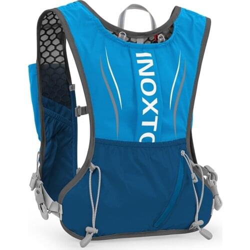 New Trail Running Backpack 5L Ultra Running Hydration Vest Pack Marathon Running Bike Rucksack bag 2L Water Bag