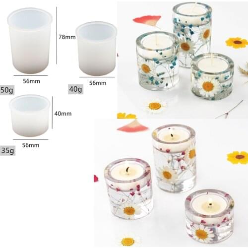 DIY Crystal Drop Resin Drop Glue Candle Table Ornaments Small And Medium-Sized Aromatherapy Candle Tray Mirror Silica Gel Mold