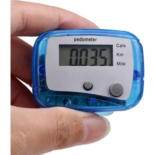 1 LCD Pedometer Walking Distance Calorie Counter Sport Equipment Double Keys Jogging Training Health Tool