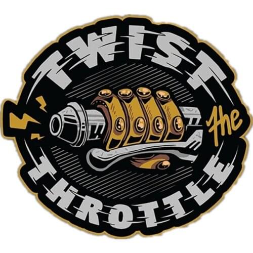 S40741# Various Sizes Funny Self-Adhesive Decal Twist The Throttle Car Sticker Waterproof Auto Decors on Bumper Rear Window