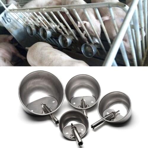 Heavy-duty Stainless Steel Pig Feeding Water Bowl Piglet Drinking Fountain Equipment Supplies