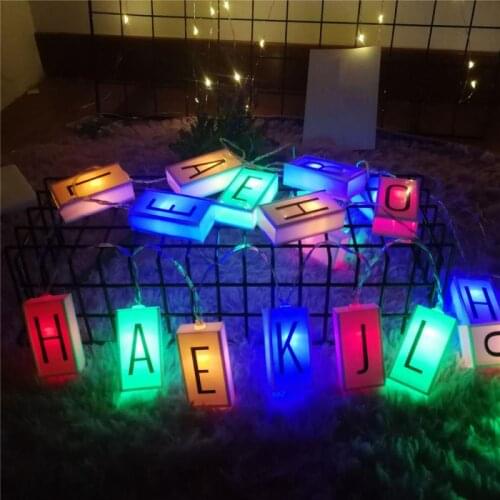 Letter Light String Alphabet LED Letter Light String Number Symbol Light String Home Decoration Party Supply For Wedding Bar