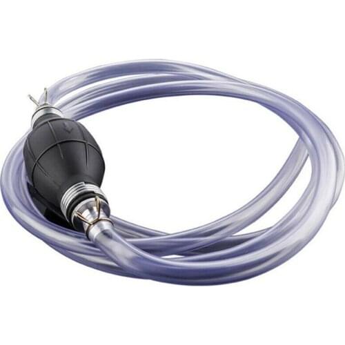 Universal 8mm Siphon Hand Pump Portable Manual Car Fuel Transfer Pump For Gas Gasoline Petrol Diesel Oil Liquid With Hoses